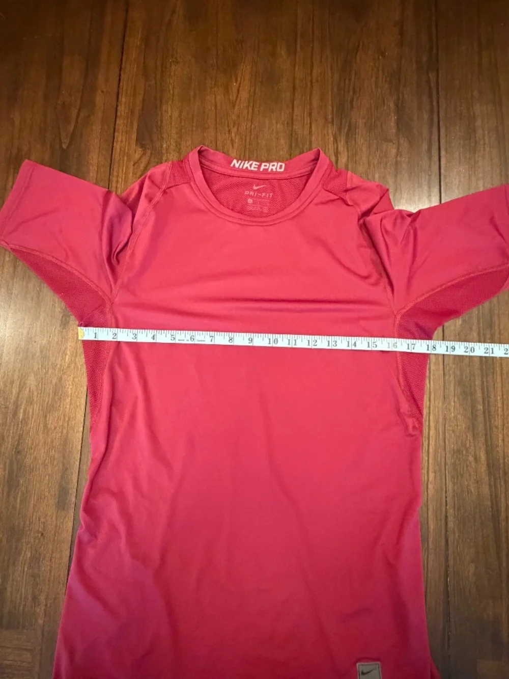 Nike Pro Men's Burgundy Compression Activewear Shirt Gym, Sporty, Size Large